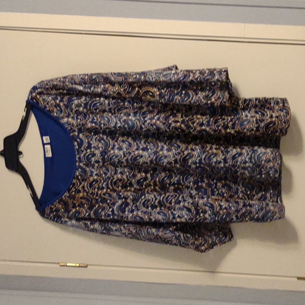 Cato multicolor 3/4 sleeve blouse with tank underneath size 22/24W